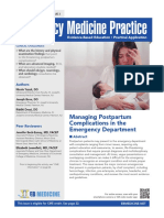 Emergency Medicine Practice: Managing Postpartum Complications in The Emergency Department