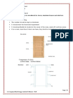 3.7 Detailed Specification For Woodwork For Doors, Windows Frames and Shutters A) Doors