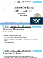Examination Guidelines HSSC - Grade Xii: Presented by Miuc-Wah