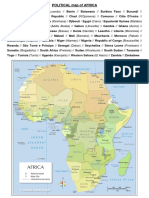 AFRICA (Political) LIST and MAP