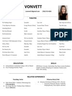 (BLACK TOP) Courtney VonVett - Theatre Resume 3 - 2023