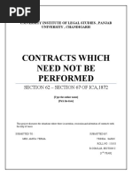 Contracts Which Need Not Be Performed: Section 62 - Section 67 of Ica, 1872