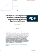 Paradigms of Knowledge Production in Human-Computer Interaction Towards A Framing For Learner Experience (LX) Design