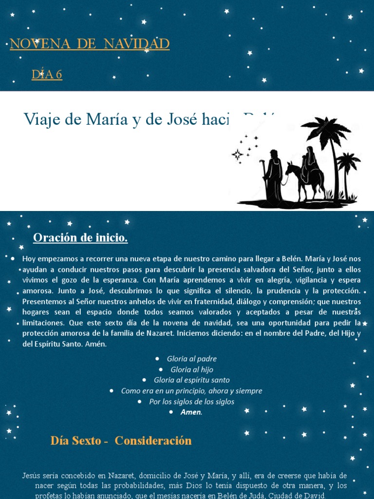 Dia 6 de Novena de Navidad | PDF | María, madre de Jesús | eucaristía