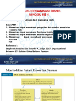 Perilaku Organisasi Bisnis Minggu Ke 4: Bahan Kajian: Emosi Dan Suasana Hati