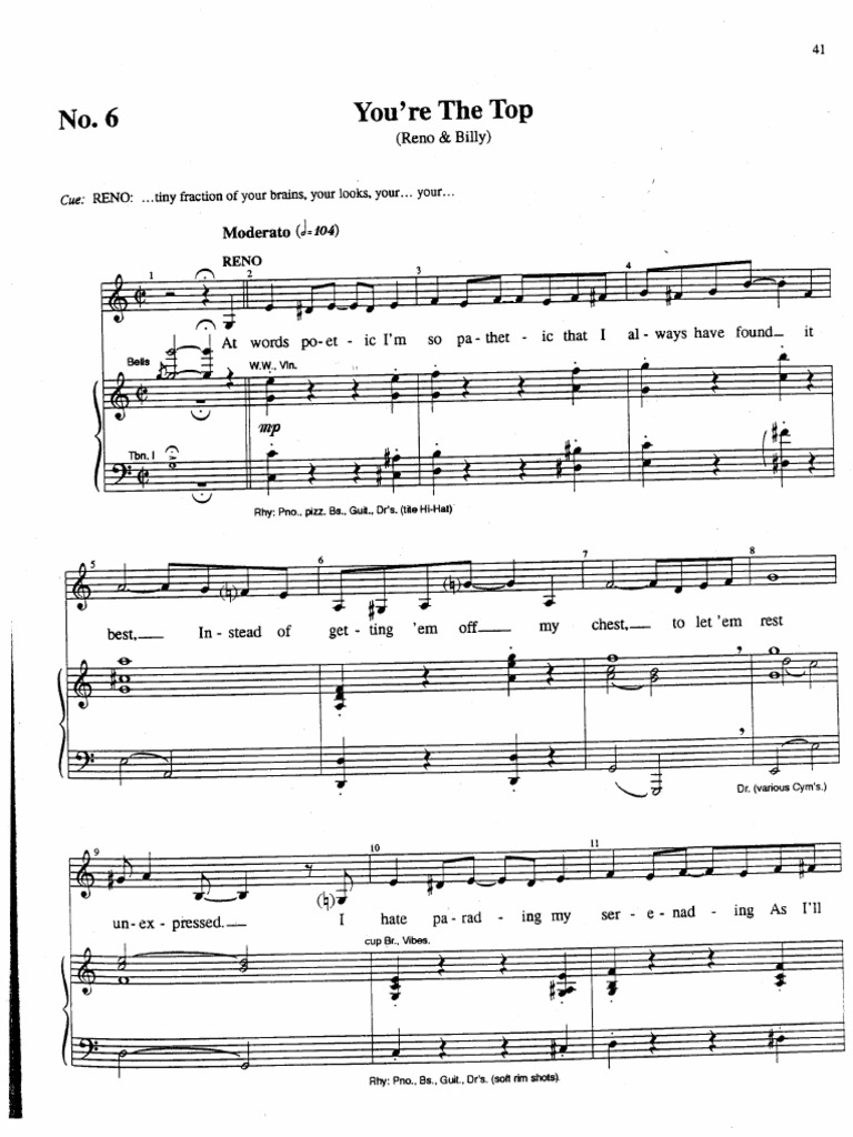 You're The Top Anything Goes PDF