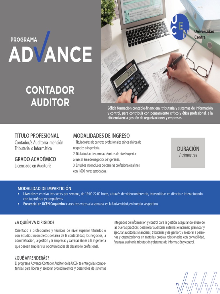 Contador Auditor: Programa | PDF | Auditoría | Contabilidad