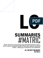Summaries: #Matric