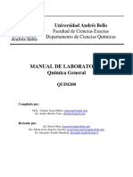 Manual de Laboratorio Química General: Facultad de Ciencias Exactas Departamento de Ciencias Químicas