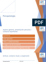 Psicopatología: Aspectos generales y evaluación inicial