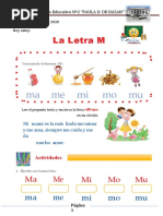 Aprendemos la letra M para niños | PDF | Estudios de idiomas extranjeros