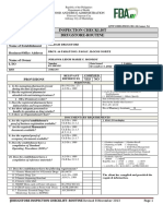 FDA Inspection Checklist for Sardam Drugstore Routine