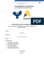 Investigacion Formativa Aplicaciones de Integrales de Una Función Real en La Arquitectura