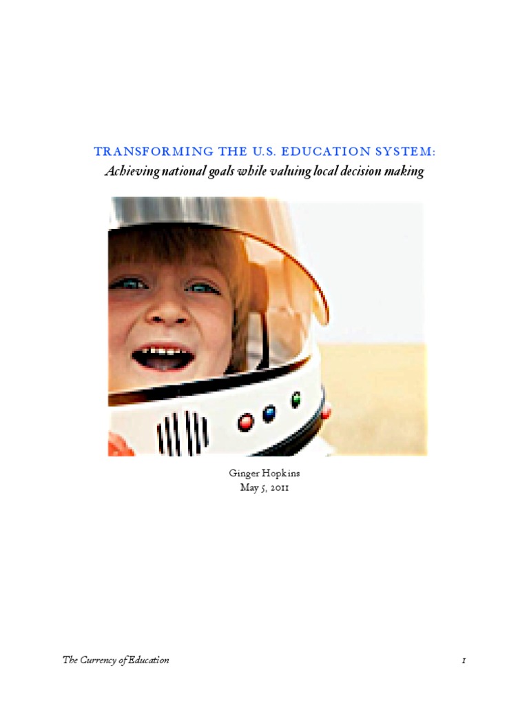 Transforming the u s education system pdf no child left behind act