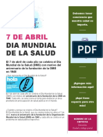 7 de Abril: Dia Mundial de La Salud