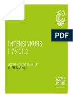 Intensivkurs I 75 C1.2: Goethe-Institut Frankfurt