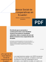 Balance Social de Las Cooperativas en Ecuador