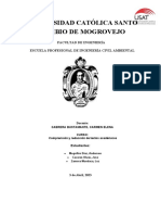 Universidad Católica Santo Toribio de Mogrovejo: Facultad de Ingeniería Escuela Profesional de Ingeniería Civil Ambiental