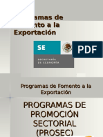 Programas de Fomento A La Exportacion en Mexico