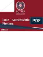 Ionic - Authentication With Firebase