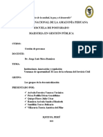 Universidad Nacional de La Amazonía Peruana Escuela de Postgrado Maestria en Gestión Pública