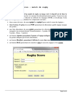 Exercice de Révision: Match de Rugby Enonce:: Page 1 Sur 2