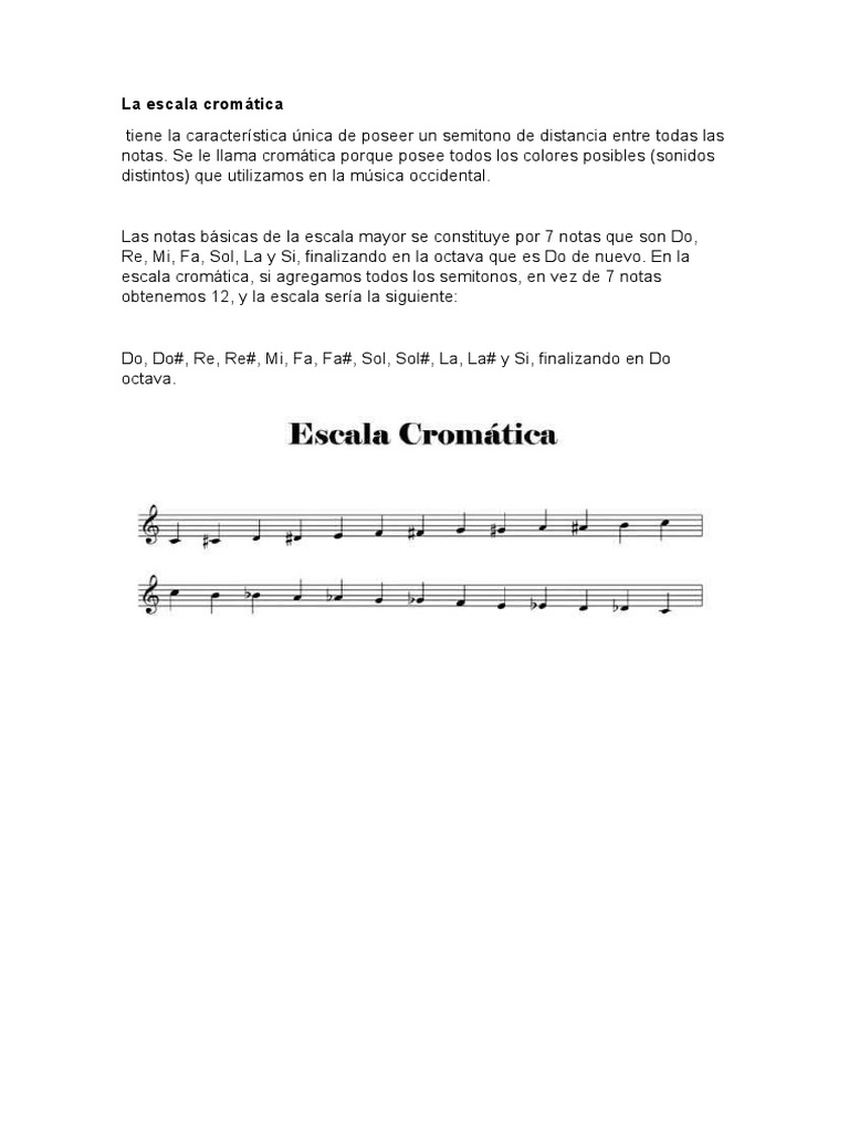 La Escala Cromática | PDF | Artes del Lenguaje y Comunicación
