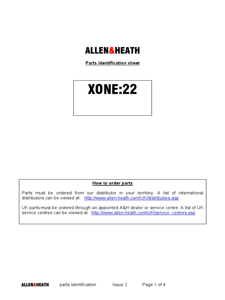 ALLE & HEAT XONE 22 - Parts Identification | PDF | Manufactured Goods ...