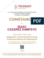 Isaac Cazarez Sampayo: Integración y Funcionamiento de Las Comisiones Mixtas de Capacitación