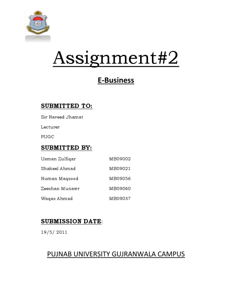 E-Business Assignment Submission 2011 | PDF