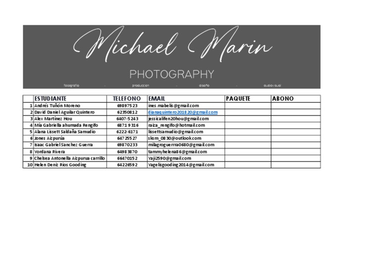 Paquetes Kinder Saint Michaels Institute PDF