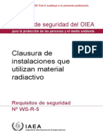 Clausura de Instalaciones Que Utilizan Material Radiactivo: Normas de Seguridad Del OIEA