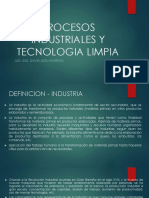 Procesos Industriales Y Tecnologia Limpia: Mg. Ing. David Leon Moreno