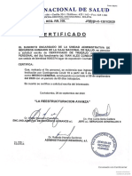 Certificado de Trabajo