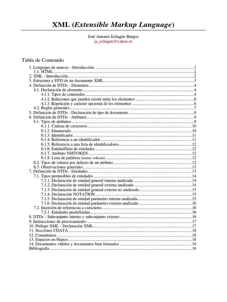Guía Completa sobre XML y DTDs | PDF | Xml | HTML