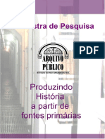 XII Mostra de Pesquisa sobre fontes primárias