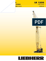 Technical specifications and dimensions of LR 1250 hydraulic lift crane