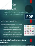 Tipos de Archivos: Extensión Y El Programa Que Los Crea O Edita