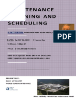 Maintenance Planning and Scheduling Workshop 5
