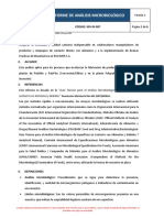 Informe de Análisis Microbiológico: 1. Objetivo