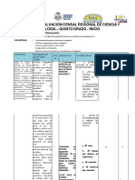 MATRIZ 5° GRADO - C y T - ECER DE INICIO