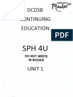 SPH 4U-B- Unit 1