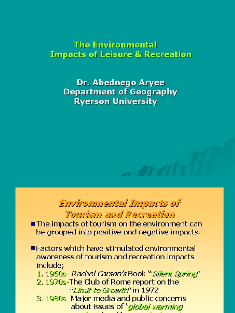 The Environmental Impacts of Leisure & Recreation | PDF