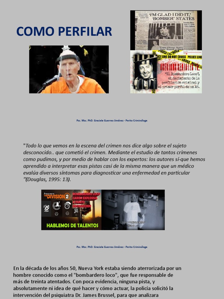 Como Perfilar | PDF | Criminología | Perfil del delincuente