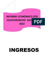Informe Económico Otb Huachirancho Gestión 2022
