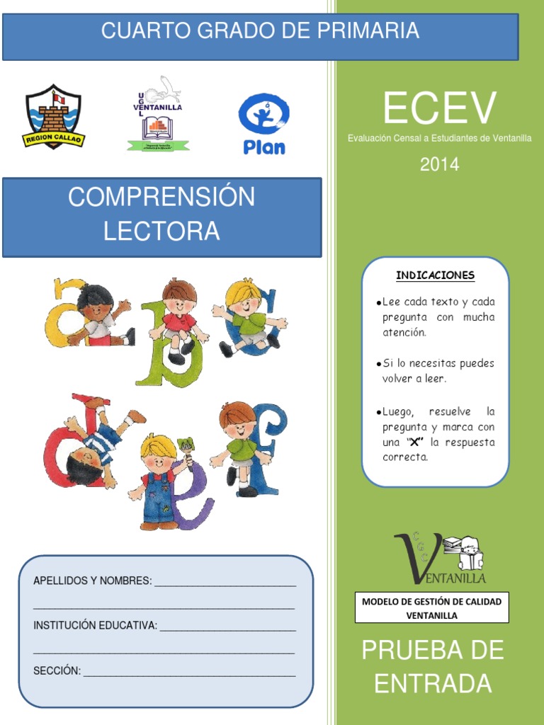 Comprensión Lectora: Cuarto Grado de Primaria | PDF | Ácido Graso Omega 3