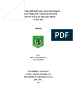 Hubungan Tingkat Pengetahuan Dan Kecemasan Masyarakat Terhadap Vaksinasi Booster Covid-19 Di Kalisari Jakarta Timur TAHUN 2022