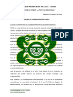 Municipalidad Provincial de Pallasca - Cabana: Acuerdo de Concejo N°016-2023-Mpp-C