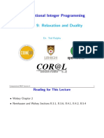 Computational Integer Programming: Lecture 9: Relaxation and Duality