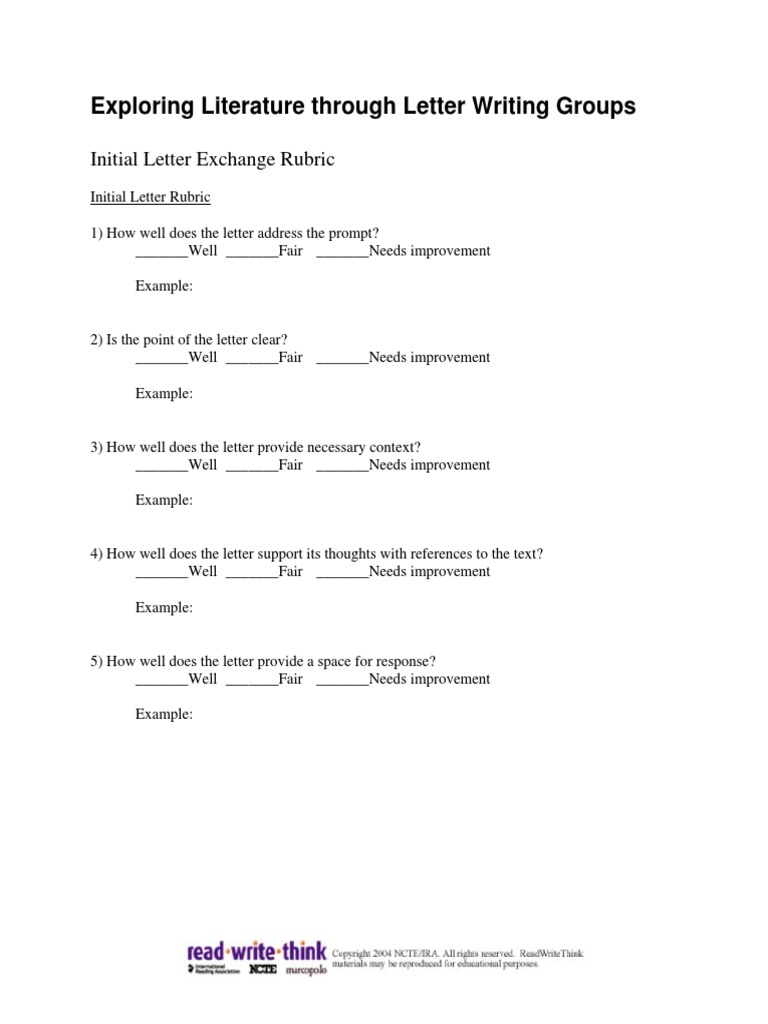 Letter Writing for Literature Lovers | PDF